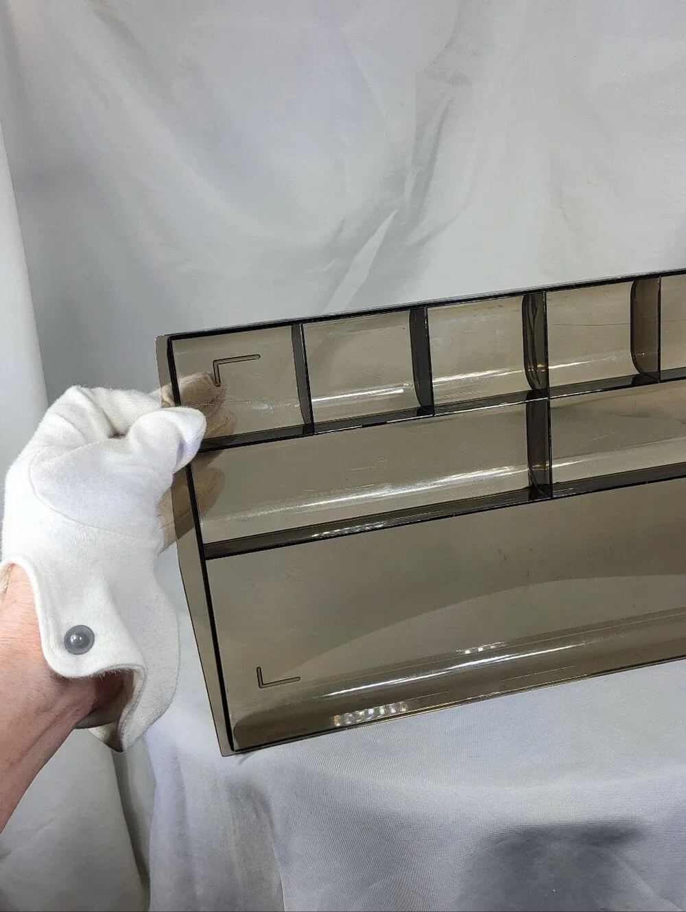 Brown Plastic Home Drawer Organizer Storage Bin